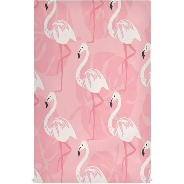 GZHJMY Cute Flamingos Kitchen Dish Towels Set of 1,Dishcloths,Absorbent Soft Towels Hand Towels, Tea Towels,18" x 28"