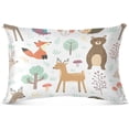 thumbnail image 1 of GZHJMY Cute Forest Animals Pillowcases, Soft and Cozy Decorative Pillow Cases with Hidden Zipper for Bedroom, Sofa, Couch, Queen Size 20x30 Inches（18）, 1 of 6