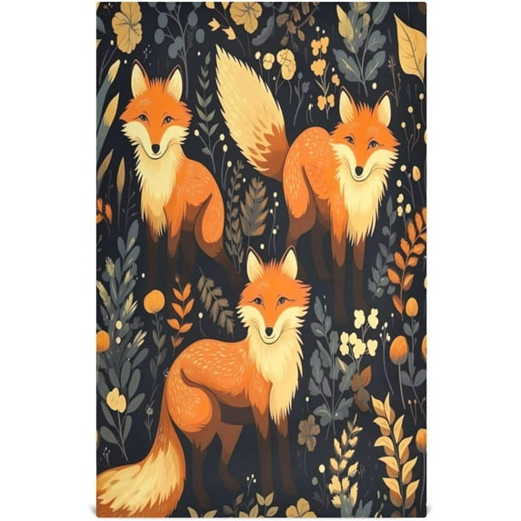 GZHJMY Cute Fox Kitchen Towels 18x28inch Ultra Soft Absorbent Quick Drying Kitchen Dish Towels Washable Cleaning Cloths Hand Towels Tea and Bar Towels, 6 Pack