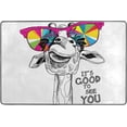 thumbnail image 1 of GZHJMY Cute Giraffe Rainbow Summer Hello Welcome Area Rug Cover Runner Floor Mat Carpet for Kids Boys Girls Bedroom Kitchen Office 60x39 inch or 5x3 Feet Carpet Runner, 1 of 6