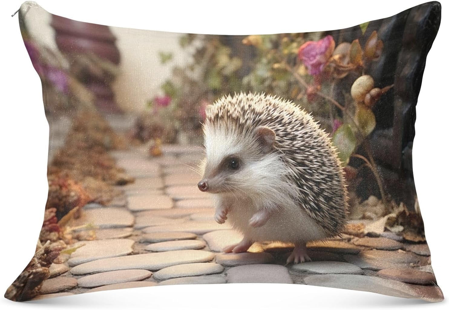 GZHJMY Cute Little Hedgehog Body Pillow Cover with Zipper Soft and Cozy Fuzzy Fleece Body Pillow Case Cover 21 x 54 in Plush Long Body Pillow Pillowcase for Fall and Winter Home Decor