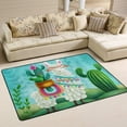 thumbnail image 1 of GZHJMY Cute Llama with Cactus Non Slip Area Rug for Living Dinning Room Bedroom Kitchen, 4' x 6'(48 x 72 Inches), Llama Nursery Rug Floor Carpet Yoga Mat, 1 of 6