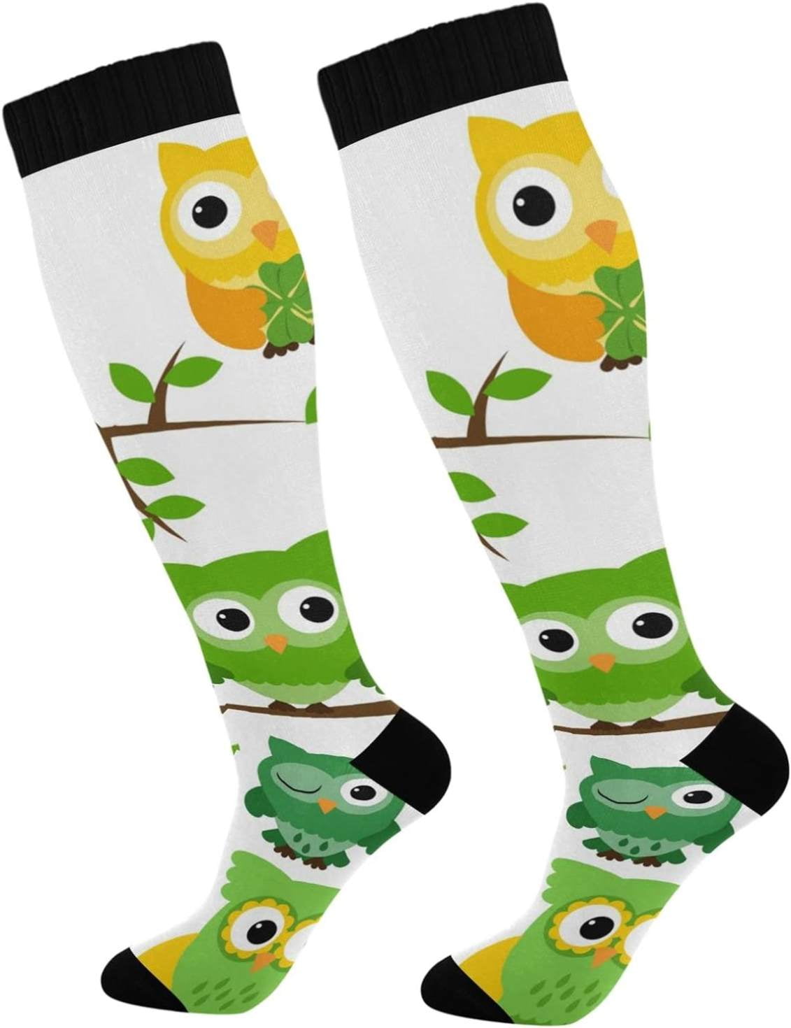GZHJMY Cute Owl 20 30mmHg Compression Socks for Men Women Knee High Stockings for Running Sport Hiking Travel Walmart