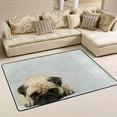 thumbnail image 1 of GZHJMY Cute Pug Dog Non Slip Area Rug for Living Dinning Room Bedroom Kitchen, 4' x 6'(48 x 72 Inches), Animal Dog Nursery Rug Floor Carpet Yoga Mat, 1 of 6