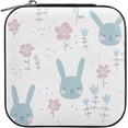 thumbnail image 1 of GZHJMY Cute Rabbit Mini Jewelry Box, Portable Leather Travel Small Jewelry Organizer Case for Earring, Necklace, Rings, Bracelets, 1 of 7