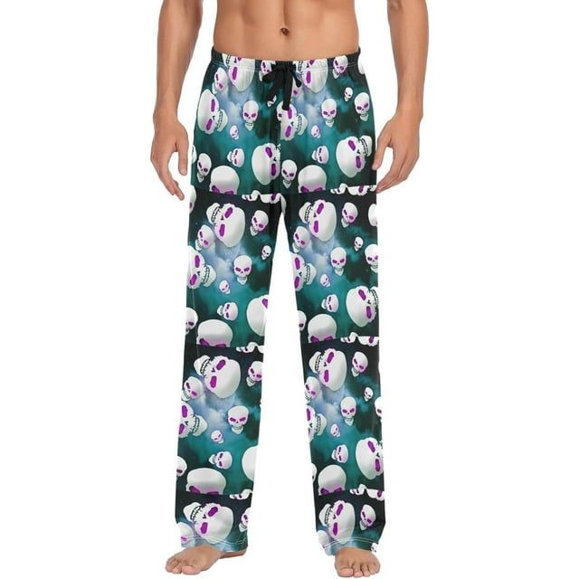 GZHJMY Cute Skull Pajama Pants, Mens Lounge Pants Super Soft Men Pajama
