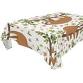thumbnail image 1 of GZHJMY Cute Sloth Square Tablecloth, Waterproof Stain Wrinkle Resistant Washable Polyester Table Cover for Picnic Dinner Holiday Kitchen Party Decor, 54 x 54 in Home Decor, 1 of 7