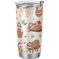 thumbnail image 1 of GZHJMY Cute SlothTumbler with Lid & Straw,Reusable Double Wall Stainless Steel Vacuum Insulated Travel Mug, 1 of 7