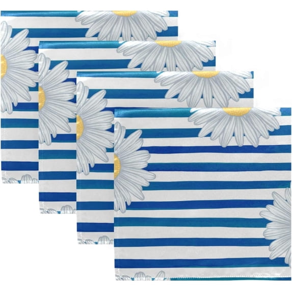 GZHJMY Daisy Cloth Napkins Reusable Washable Everyday Use 20 × 20 Inch Set of 6