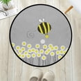 thumbnail image 1 of GZHJMY Daisy Honeybee Anti Fatigue Round Area Rug, Bee Non Slip Absorbent Comfort Round Rug Floor Carpet Yoga Mat for Entryway Living Room Bedroom Sofa Home Decor (3' in Diameter), 1 of 7