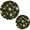 thumbnail image 1 of GZHJMY Daisy Placemats Set of 2, Woven Washers, Cotton, Round Large Pot Holder, Heat Resistant, for Pot Countertops, 1 of 5