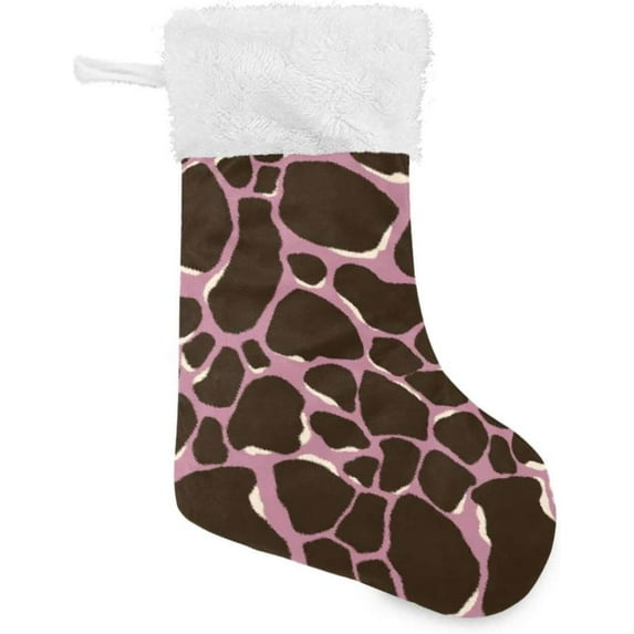 GZHJMY Dalmatian Animal Print Christmas Stockings 1PCS, Large Xmas Stockings Gift Decorations and Party Supplies,Used for Fireplace Decoration Socks Christmas Tree Decoration