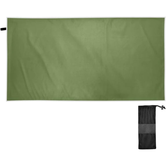 GZHJMY Dark Green Beach Towel,Absorbent Quick Dry Sport Towel Oversized Lightweight Soft Bath Towel for Travel Sports Pool Swimming Bath Camping 31x71in Bathroom Towels
