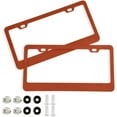thumbnail image 1 of GZHJMY Dark Red Car License Plate Frame, 2 Pack Aluminum License Plate Holder with Screws for Men Women License Plate Cover-Round Hole Decorative, 1 of 7