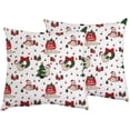 thumbnail image 1 of GZHJMY Decorative Throw Pillow Covers Set of 2, Christmas Sloth Cartoon Soft Pillow Cases, Square Cushion Cases Pillowcases for Sofa Bed Couch Car Home 18"x18" Home Decor, 1 of 5