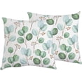 thumbnail image 1 of GZHJMY Decorative Throw Pillow Covers Set of 2, Eucalyptus Leaves Branches Soft Pillow Cases, Square Cushion Cases Pillowcases for Sofa Bed Couch Car Home 18"x18" Home Decor, 1 of 5