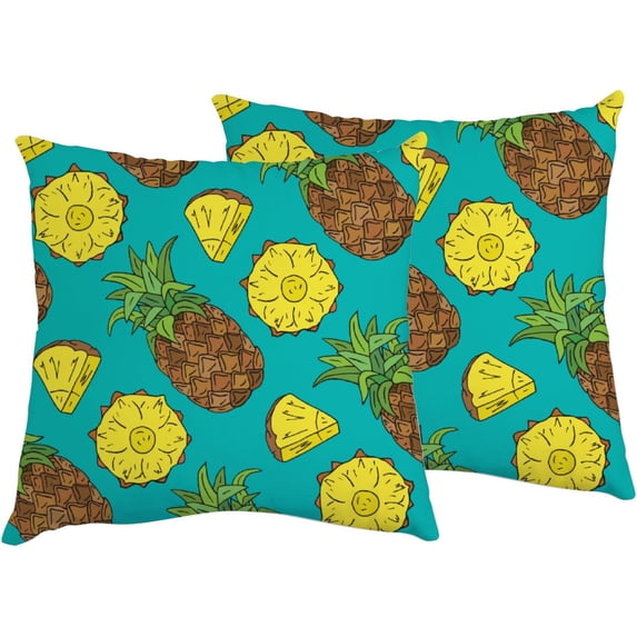 GZHJMY Decorative Throw Pillow Covers Set of 2, Soft Pillow Cases Sweet Juicy Pineapple, Square Cushion Cases Pillowcases for Sofa Bed Couch Car Home 20"x20" Home Decor
