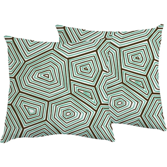 GZHJMY Decorative Throw Pillow Covers Set of 2, Turtle Shell Pattern Soft Pillow Cases, Square Cushion Cases Pillowcases for Sofa Bed Couch Car Home 18"x18" Home Decor