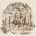 thumbnail image 1 of GZHJMY Desert Cowboy Riding Satin Napkins 20x20 in,Soft Washable Cloth Dinner Napkins Square Table Napkins Decor for Party Wedding Banquet and Dinner 1PCS Decorative Washcloths, 1 of 7