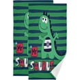 thumbnail image 1 of GZHJMY Dinosaur Soft Hand Towels, 2 Pcs Absorbent Bath Towel Decorative Fingertip Towels for Bathroom Gym Spa Hotel Beach Swimming Pool,14.4"x 28.3", 1 of 7