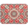 thumbnail image 1 of GZHJMY Dish Drying Mat Red Flower Pattern Absorbent Drying Pad Kitchen Heat Resistant Countertop Protector 18" × 24", 1 of 6