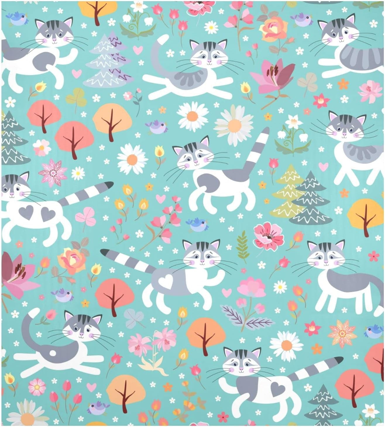 GZHJMY Dishwasher Cover Magnetic Flowers Cats Front Dishwasher Magnet ...