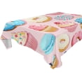 thumbnail image 1 of GZHJMY Donut Rectangle Tablecloth, Waterproof Stain Wrinkle Resistant Washable Polyester Table Cover for Picnic Dinner Holiday Kitchen Party Decor, 54 x 72 in Home Decor, 1 of 7