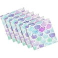 thumbnail image 1 of GZHJMY Dreamy Mermaid Scale Cloth Napkins, Set of 6 20 x 20 Inch Soft & Comfortable Polyester Dinner Napkins for Family, Restaurant, Weddings, Parties, Celebration, 1 of 5