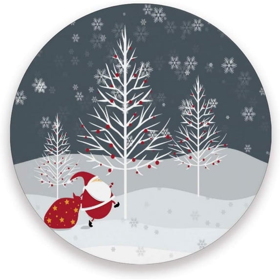GZHJMY Drink Coasters Absorbent Stone Bar Coaster Set of 4, Snowflake Father Christmas Tree Coasters for Drinks Coffee Mugs Cups Beer Wine Bottle Cocktail Desk Cup Coasters