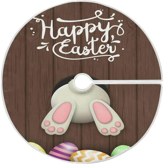 GZHJMY Easter Bunny Christmas Tree Skirt Home Decoration Large Round Christmas Tree Skirt for Holiday Party Home Christmas Day Ornaments, 35.4"