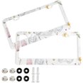 thumbnail image 1 of GZHJMY Easter Bunny Eggs License Plate Frames 2pcs, Waterproof Aluminum Alloy Front Rear Tag Car License Plate Cover with Screw Cap Set for US Vehicles, 12 x 6 Inch, 1 of 7