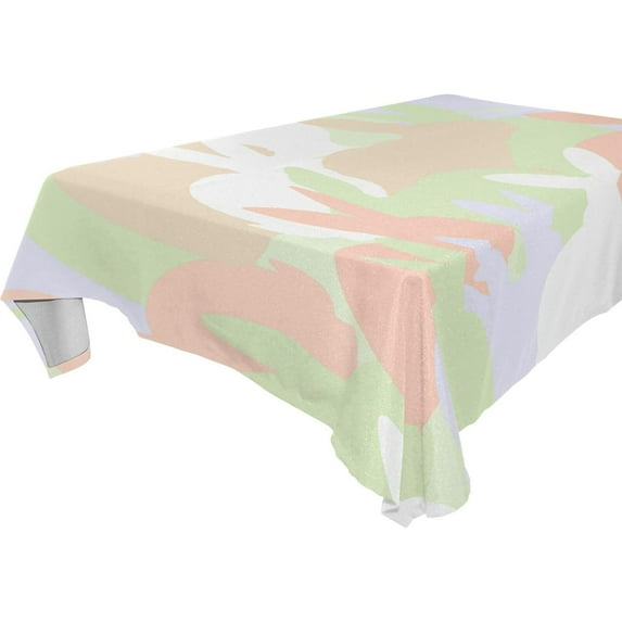 GZHJMY Easter Bunny Tablecloth, Rectangle Waterproof Washable Polyester Table Cover for Picnic Dinner Holiday Party Decor, 60 x 108 Inch