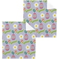 thumbnail image 1 of GZHJMY Easter Eggs Washcloths 2 Pack, Highly Absorbent Soft Cotton Baby Washcloths Fingertip Towels, 12 x 12 Inch, 1 of 7