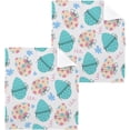 thumbnail image 1 of GZHJMY Easter Eggs Washcloths 2 Pack, Highly Absorbent Soft Cotton Baby Washcloths Fingertip Towels, 12 x 12 Inch, 1 of 7