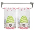 thumbnail image 1 of GZHJMY Easter Hand Towels Set of 2, Easter Wreath with Painted Eggs Soft Microfiber Face Towel, Quick Dry Kitchen Towels, 30x15 Inch Anniversary Decorative Towels for Bathroom, 1 of 8
