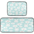 thumbnail image 1 of GZHJMY Easter Rabbit and Daisy Flower Kitchen Mat - Cushioned Anti Fatigue Kitchen Rug Set of 2, Non Slip Waterproof Kitchen Mats for Kitchen, Sink, Office 19.7"×27.6"+19.7"×47.2" Carpet Runner, 1 of 7