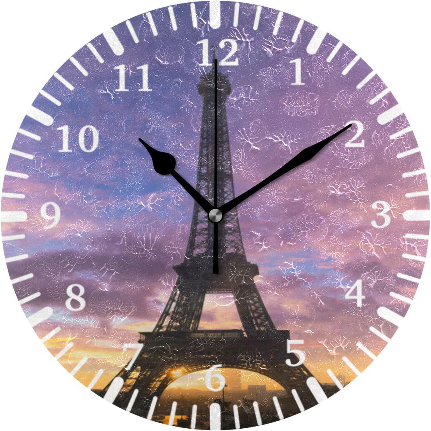 Pink Zebra Print Wall Clock - 10 Inch Silent Non-Ticking Battery Operated Analog Clock For Home Decor
