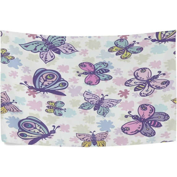 GZHJMY Elegant Butterfly Tapestry Aesthetic Tapestry for Bedroom Colorful Wall Hanging AestheticFor Room Decor 80" x 60" Inches Gift Decor