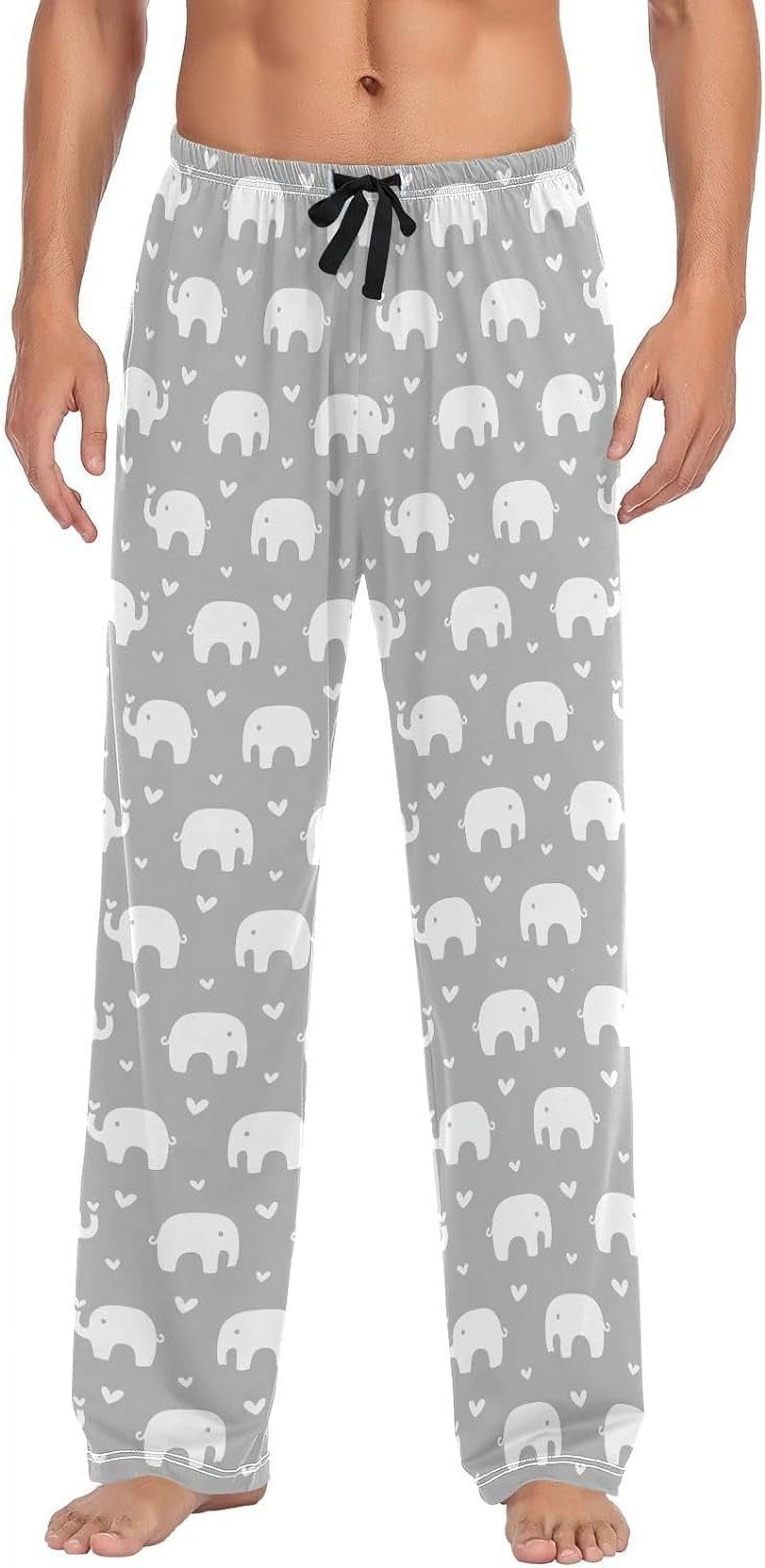 GZHJMY Elephant Men s Pajama Pants Soft and Comfortable Lounge Sleep Bottoms with Pockets Men s Sleepwear with Custom Print Small Walmart