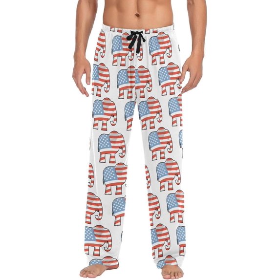 GZHJMY Elephant Pajama Pants for Men, Lounge Pants Lightweight Men Pajama Bottoms with Drawstring Pockets, Christmas New Year Birthday Gifts, Large
