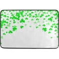 thumbnail image 1 of GZHJMY Entrance Doormat Lucky Confetti Glitter Irish Shamrock Clover St Patricks Day Indoor Door Mat Rug Non-Slip Doormat 23.6 by 15.7 Inch Interlayer Polyester Machine Washable Polyester Fabric, 1 of 5