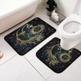 thumbnail image 1 of GZHJMY Ethnic Moon Sun Star Bathroom Rugs Set 2 Piece Non Slip Absorbent 15.7" x 23.6" Shower Bath Rug Mat and 20" x 20" U-Shaped Contour Toilet Rug Carpet Runner, 1 of 6