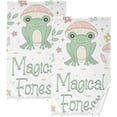 thumbnail image 1 of GZHJMY Face Hand Towel Set Magical Forest Cute Frog Washcloth Washcloths, Quick-Dry Highly Absorbent Bath Towel- Pack of 2, 1 of 7