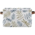 thumbnail image 1 of GZHJMY Fall Dragonfly Plant Leaf Storage Basket, Durable Canvas With Handles Large Collapsible Storage Bins Boxes for Home Office - 1 Pack Collapsible Organizer, 1 of 7