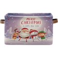 thumbnail image 1 of GZHJMY Father Christmas Deer Snowman Storage Bin for Toy Storage Basket Dirty Clothes Sundries Office Home Closet Shelf Cube Box Waterproof Laundry Basket Collapsible Organizer, 1 of 7