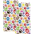 thumbnail image 1 of GZHJMY Fingertip Hand Towels, 2 Pack Pcs Color Animal Paw Prints Absorbent Face Bath Towels for Bathroom Kitchen, 30"x15", 1 of 6