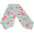 thumbnail image 1 of GZHJMY Flamingo Flowers Table Runner Seasonal Table Cloth Runner for Kitchen Dining Table Wedding Party Holiday Coffee Dining Home Decor 13 x 90 Inches, 1 of 7