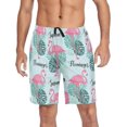 thumbnail image 1 of GZHJMY Flamingo Pajama Pants Short for Men, Lounge Pants Lightweight Men Pajama Bottoms with Drawstring Pockets, Christmas New Year Birthday Gifts, Medium, 1 of 7