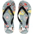 thumbnail image 1 of GZHJMY Flip Flops Cute Dog Cat Floral Flower Thong Slip On Slippers Beach Summer Sandals for Women Men Boy Girl Kid Shoes, 1 of 5