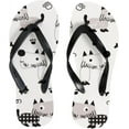 thumbnail image 1 of GZHJMY Flip Flops Cute Dog Puppy Animal Black White Thong Slip On Slippers Beach Summer Sandals for Women Men Boy Girl Kid Shoes, 1 of 5
